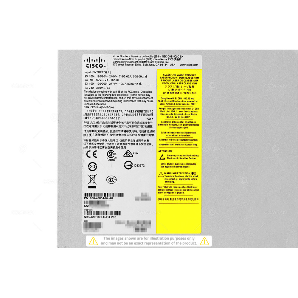 Cisco N9K-C93180LC-EX 32x QSFP+ 50Gb NXOS - Ethernet Switch